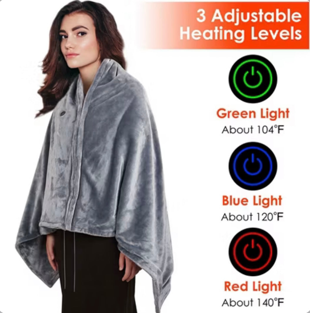 HEATED SHAWL - STAY WARM ANYWHERE